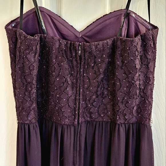 Speechless strapless prom dress size 12 dark purple from David's Bridal - Picture 2 of 7